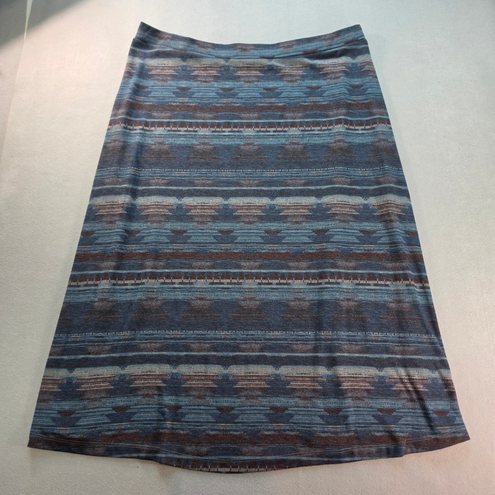 Coldwater Creek Womens PXL Southwestern Geometric Maxi Skirt Stretch Boho
